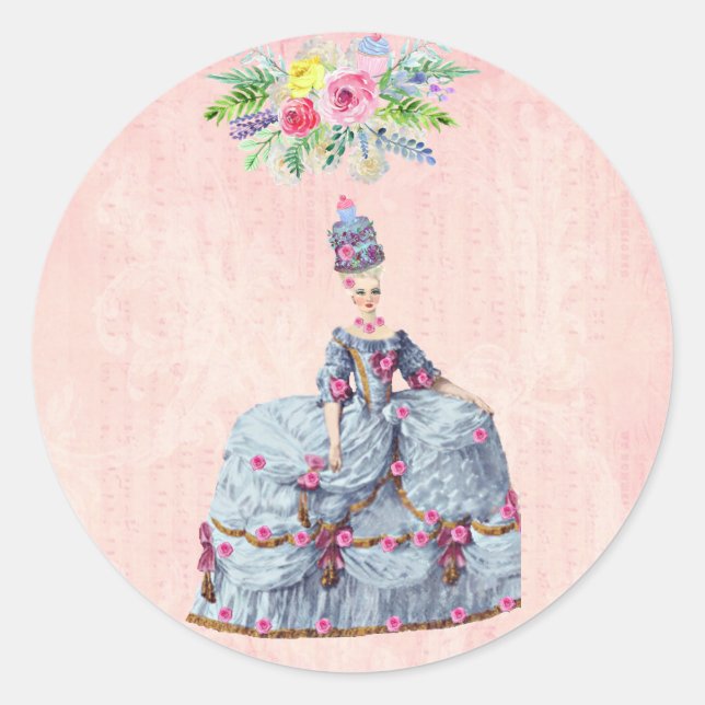 Marie Antoinette ~ Let Us Eat Cake Sticker (Front)