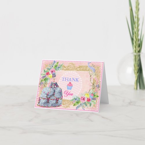 Marie Antoinette  Let Us Eat Cake Thank You Card