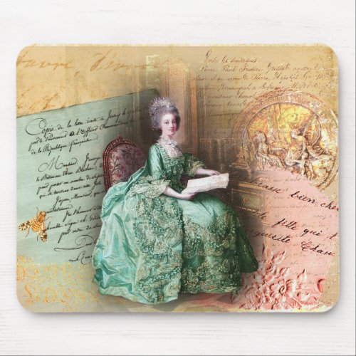 Marie Antoinette Letters Wax Seal Mouse Pad
