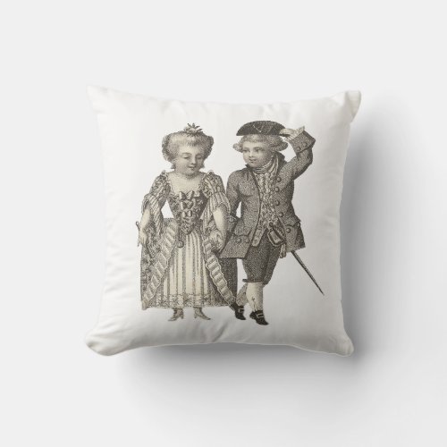 Marie Antoinette Louis XVI Vintage Costumes Throw Pillow