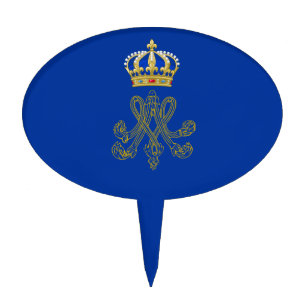 Marie Antoinette Monogram Cake Topper