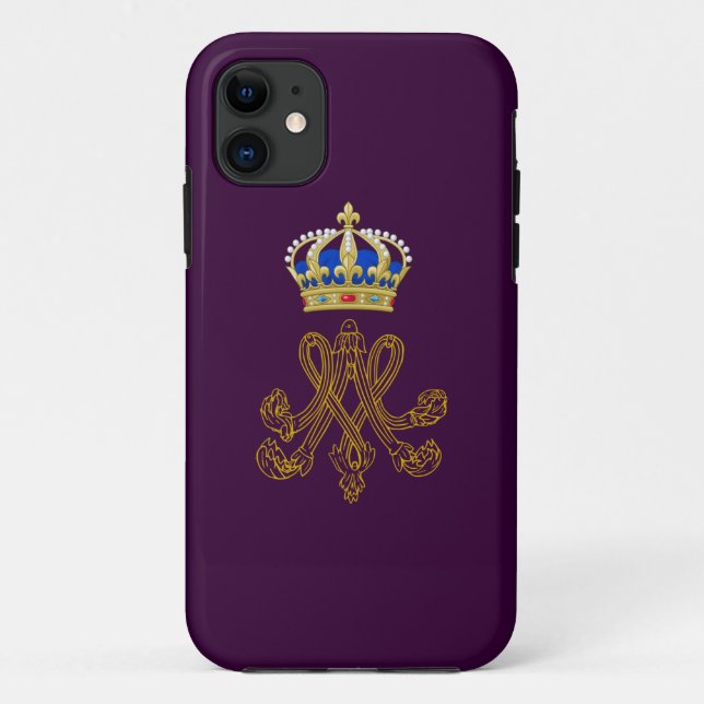 Marie Antoinette Monogram Case-Mate iPhone Case (Back)