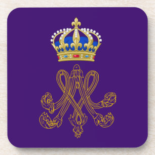 Marie Antoinette Monogram Drink Coaster