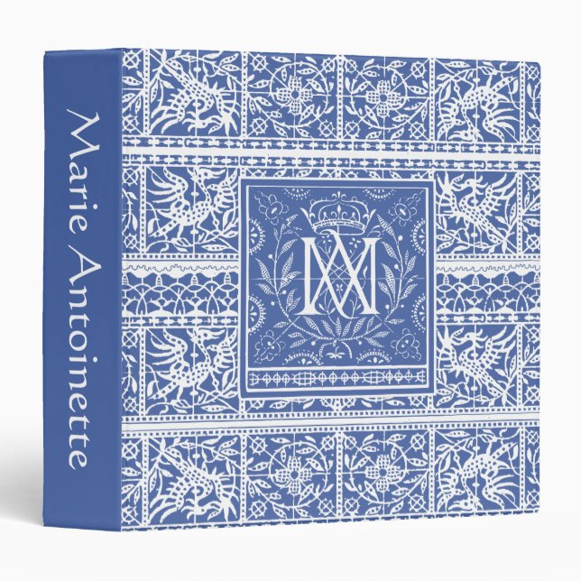 Marie Antoinette Monogram Elegant Lace Binder (Front/Spine)