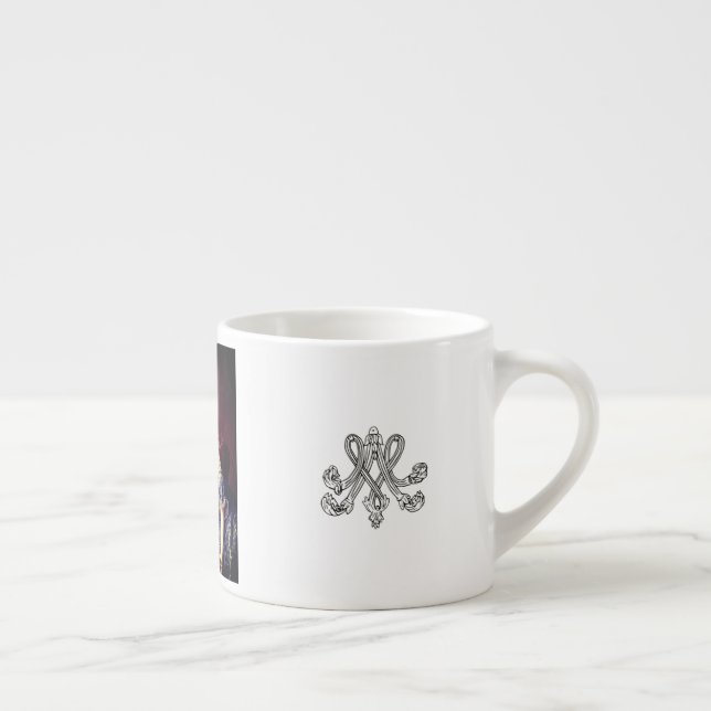 Marie Antoinette Monogram- Royal Monogram Espresso Cup (Right)