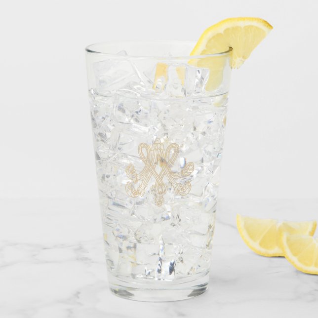 Marie Antoinette - Monogram - Royal Monogram Glass (Back Ice)