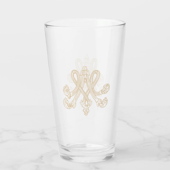 Marie Antoinette - Monogram - Royal Monogram Glass (Back)