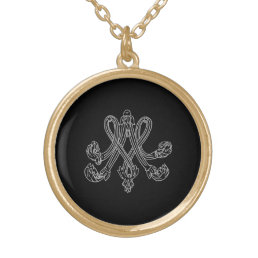 Marie Antoinette - Monogram - Royal Monogram Gold Plated Necklace