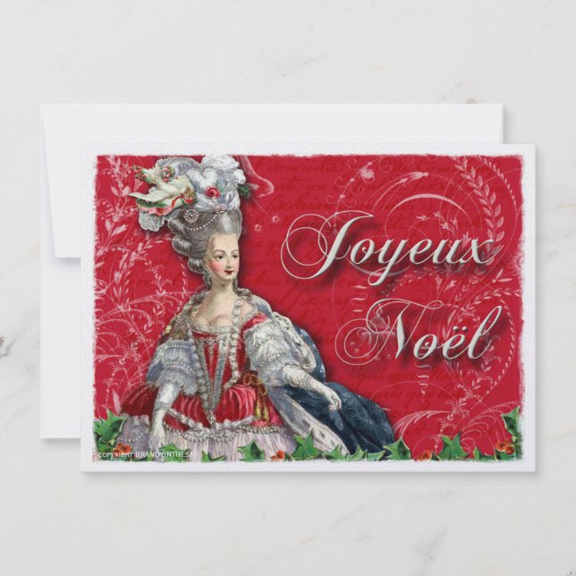 Marie Antoinette Noel Christmas Invitation (Front)