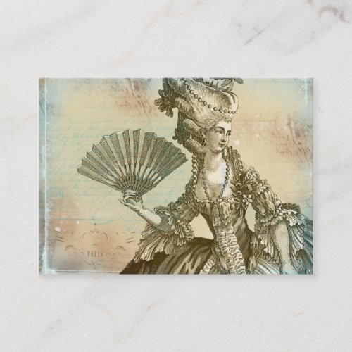 Marie Antoinette Parchment Business Cards