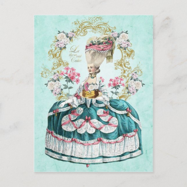 Marie Antoinette,Paris,roses mint green,Postcard Postcard (Front)