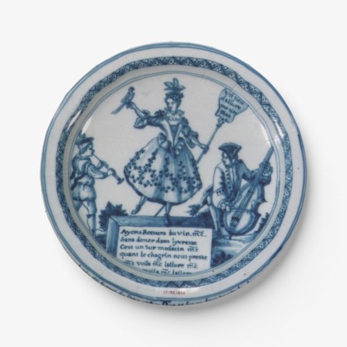 Marie Antoinette party Blue white willow delft Paper Plates
