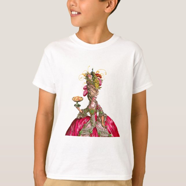 Marie Antoinette peacock and cake T-Shirt (Front)