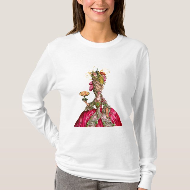 Marie Antoinette peacock and cake T-Shirt (Front)