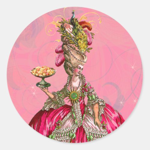 Marie Antoinette  Peacock French Pastry Stickers