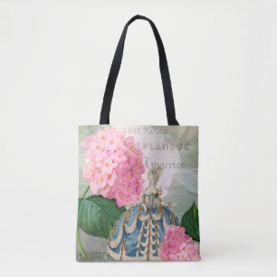 Marie Antoinette Pink Flowers Tote Bag