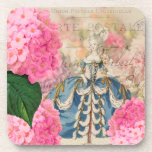 Marie Antoinette Pink Hydrangeas Coasters<br><div class="desc">Add some french charm to your drinks!</div>