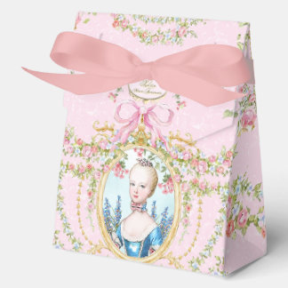 Marie Antoinette pink rose frame Favor Boxes