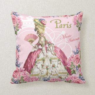 Marie Antoinette Pink Roses Frame Pillow