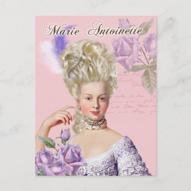 Marie Antoinette  Portrait Postcd in lavender Postcard (Front)