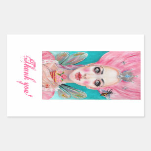 Marie Antoinette Queen Bee thank you stickers
