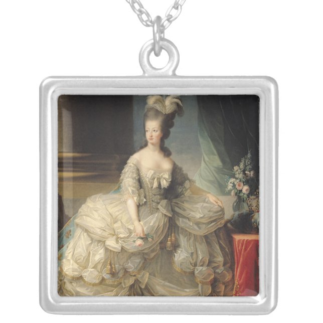 Marie Antoinette  Queen of France, 1779 Silver Plated Necklace (Front)