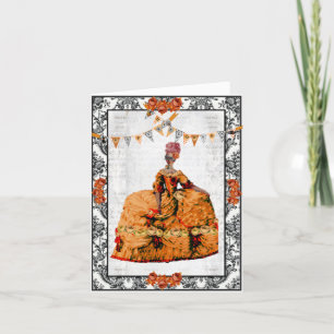 Marie Antoinette Queen of France Halloween  Letterpress Thank You Card