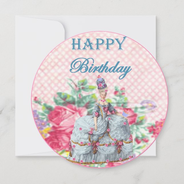 Marie Antoinette Queen of France Happy Birthday Card (Front)