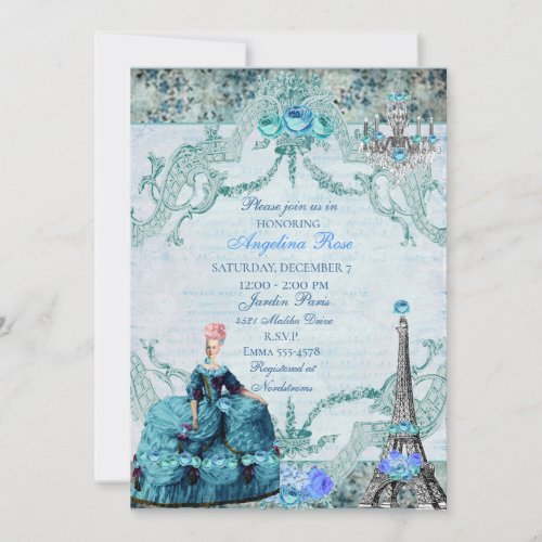 Marie Antoinette Queen of France Invitation
