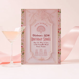 Marie Antoinette Rococo Coquette Birthday Party Invitation