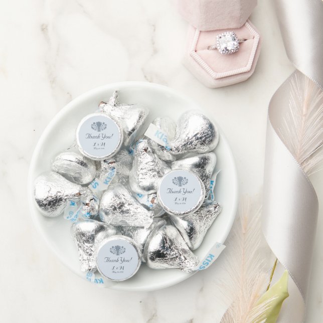 Marie Antoinette Rococo Dusty Blue Thank You Hershey®'s Kisses® (Wedding)