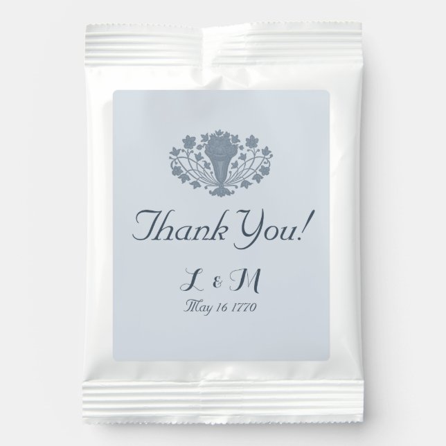 Marie Antoinette Rococo Dusty Blue Thank You Margarita Drink Mix (Front)