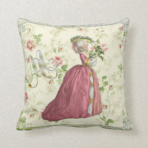 Marie Antoinette Rose Garden Pillow　クッショ Throw Pillow
