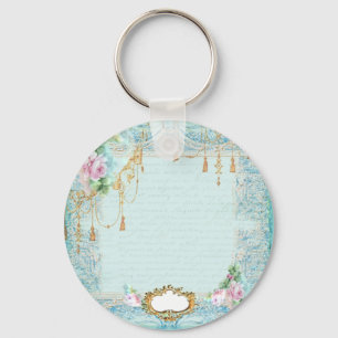 Marie Antoinette Roses and Lace Stationery/Cards Keychain