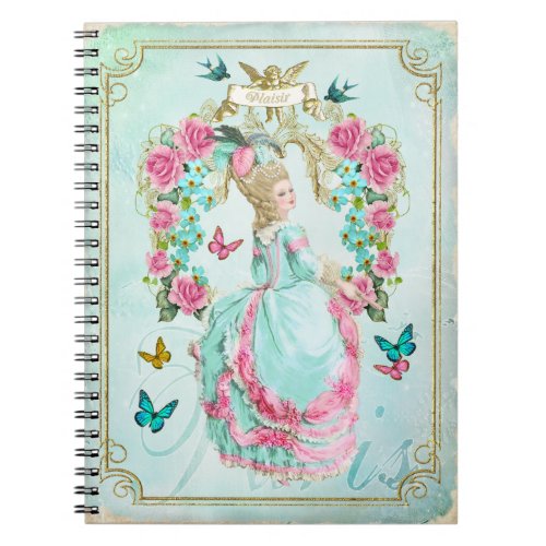 Marie Antoinette Shabby Chic Butterfly Notebook
