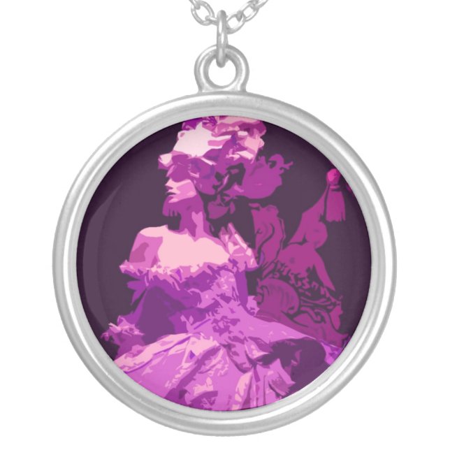 Marie Antoinette Silver Plated Necklace (Front)