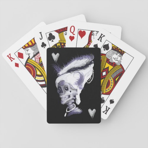 Marie Antoinette Skull blk  _Classic Playing Cards