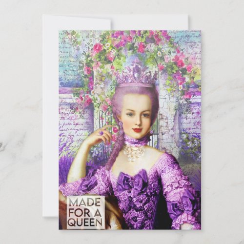 Marie Antoinette Spring Majesty Invitation