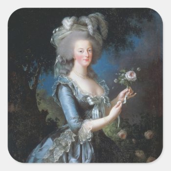 Marie Antoinette Square Sticker by The_Masters at Zazzle