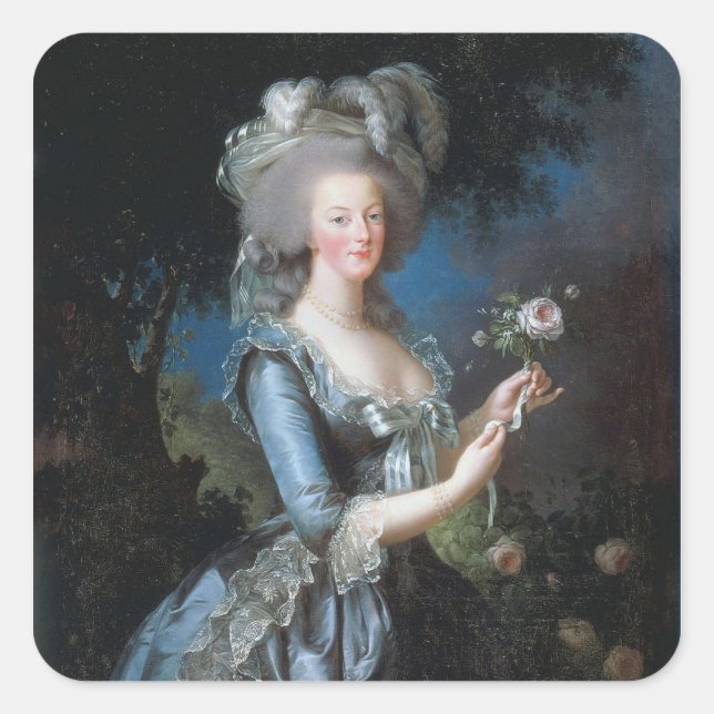 Marie Antoinette Square Sticker (Front)