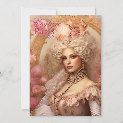 Marie Antoinette Steam Punk Queen of France Holiday Card