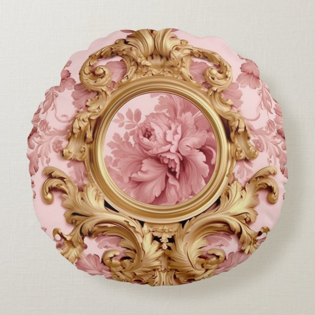 Marie-Antoinette style Round Pillow (Front)