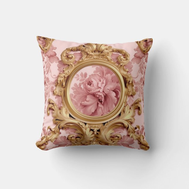 Marie-Antoinette style Throw Pillow (Front)
