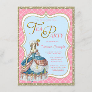 Marie Antoinette Tea Party Invitation