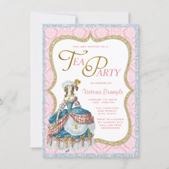 Marie Antoinette Tea Party Invitation by InvitationCentral at Zazzle