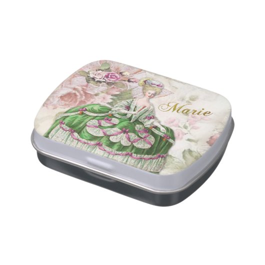 Marie Antoinette Tea Rose Candy Tin (Side)