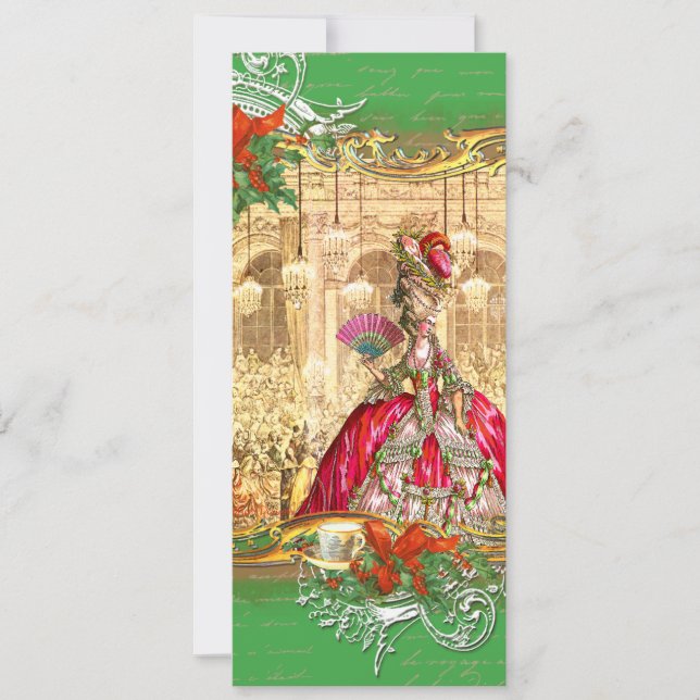 Marie Antoinette Versailles Christmas Tea Party Invitation (Front)
