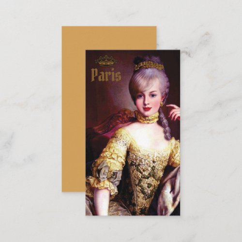 Marie Antoinette Versailles in Golden Splender Business Card