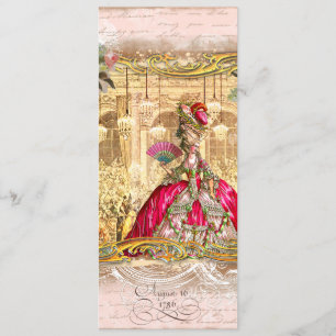 Marie Antoinette Versailles Party Pink Invitations