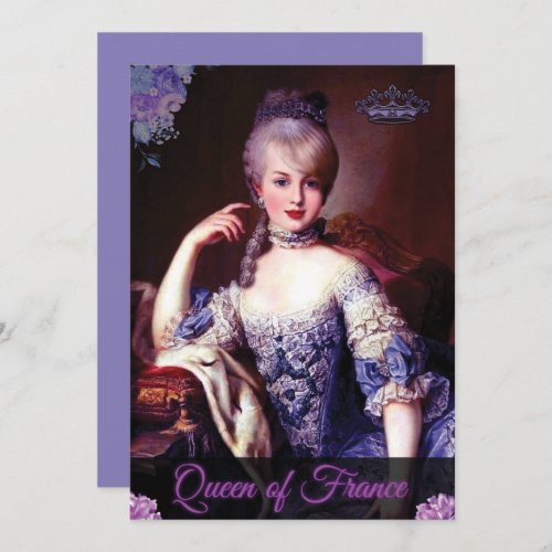 Marie Antoinette Versailles Queen of France Holiday Card